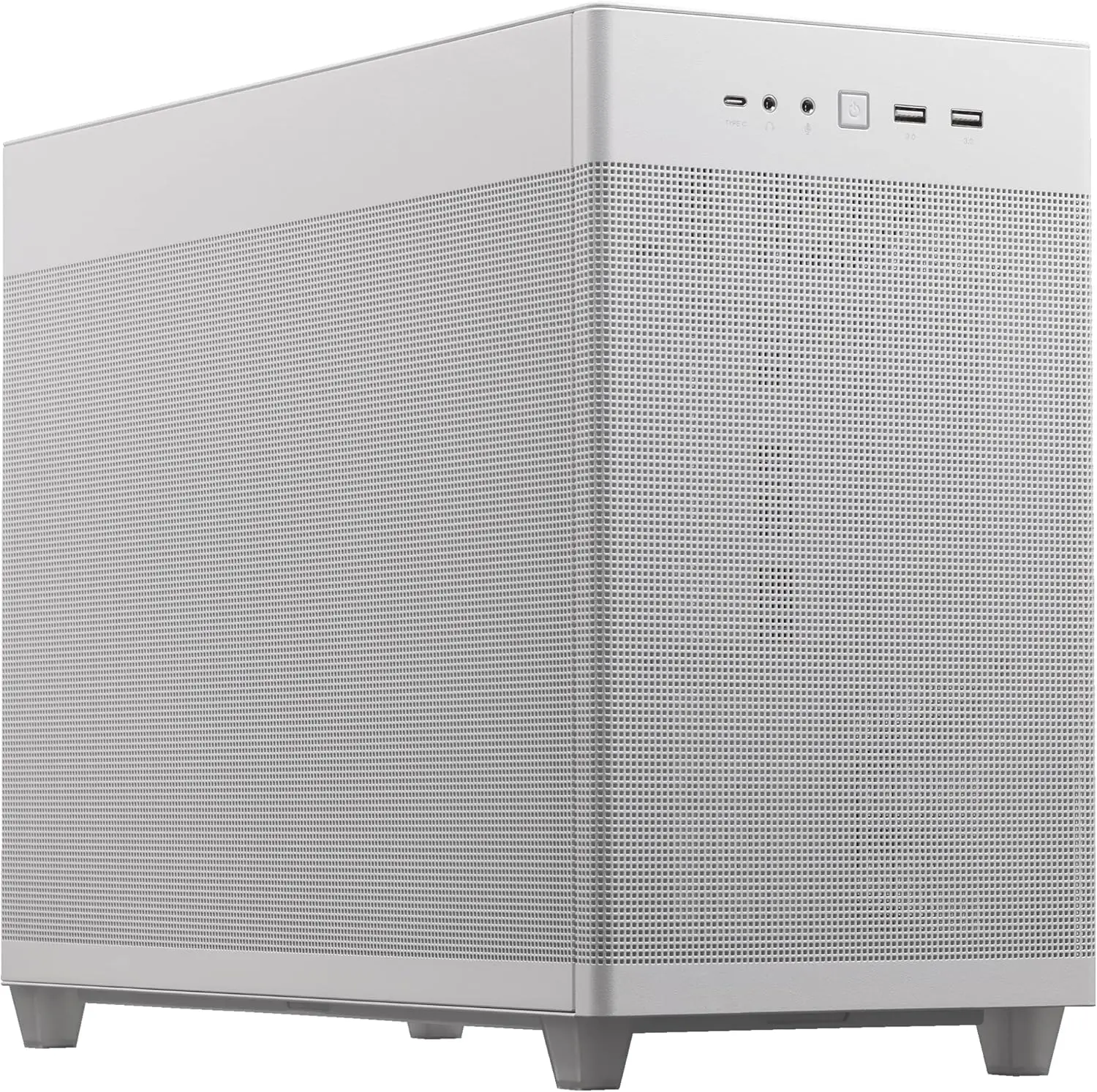 

Compact White Micro ATX PC Case with Tool-Free Panels, 360mm Cooler Support, and ATX PSU Compatibility