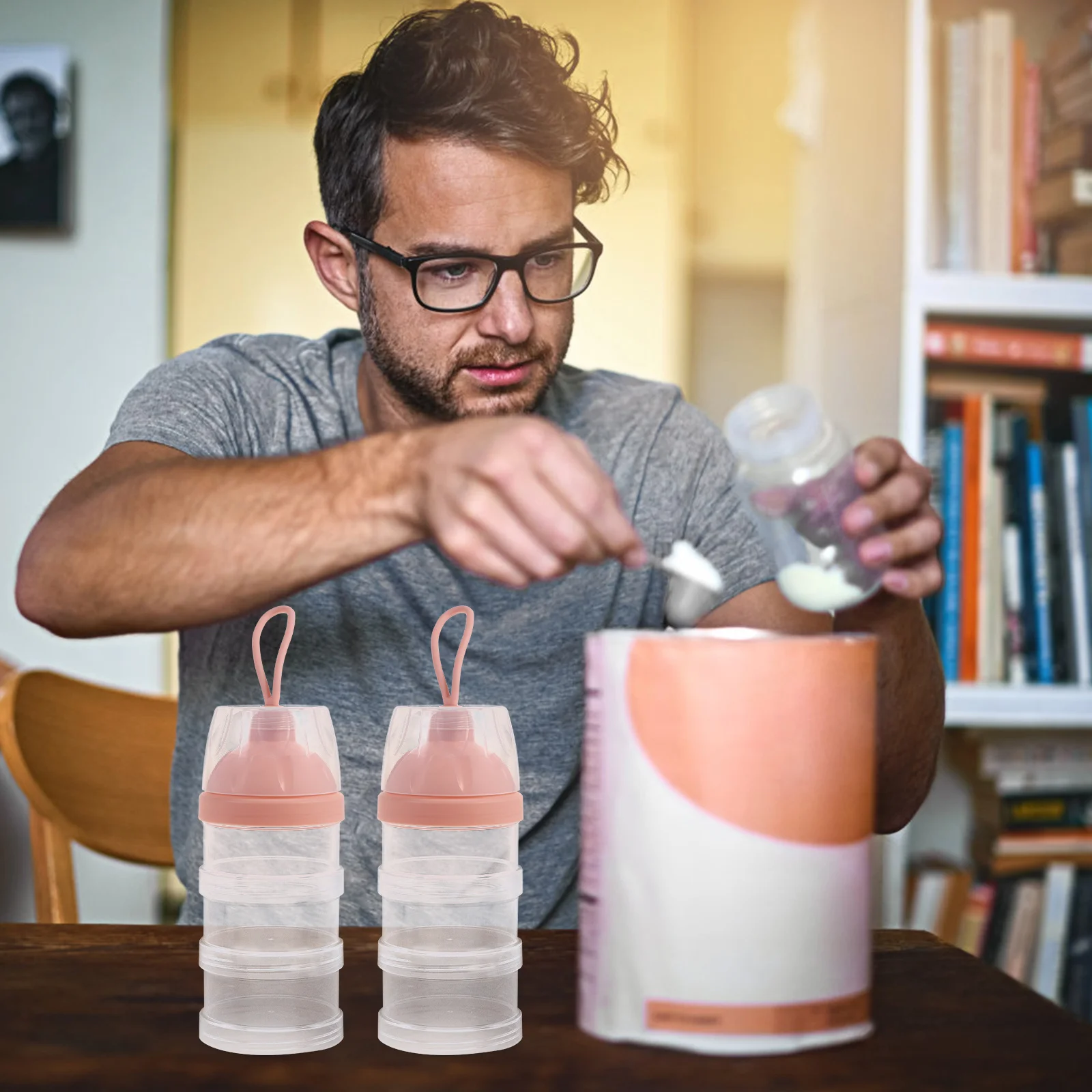 

2Pcs Milk Powder Box Stackable Formula Holder Leakproof Baby Milk Powder Container for Travel Stackable Food Container