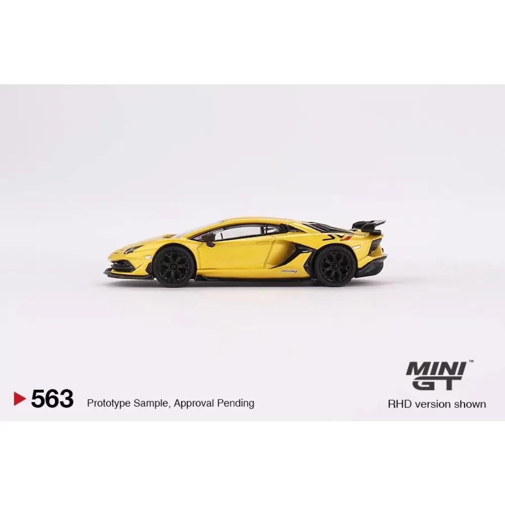 MINIGT 563 #Lamborghini SVJ Aventado, yellow 1:64 alloy car model