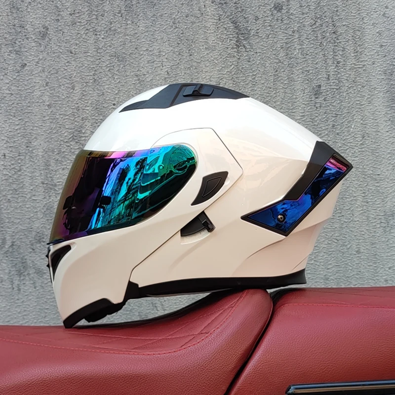 

2025 Latest ORZ Modular Flip Motorcycle Helmet Casco Para Motos Dual Lens Motorcycle Full Helmet Personalized Tail Wing Capacity