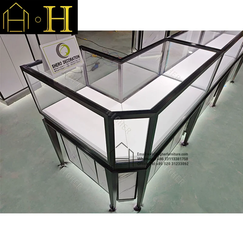 custom.Custom Shop Design Glass Display Stand Watch Jewellery Glass Display Cabinet Jewelry Display Showcase Cabinet