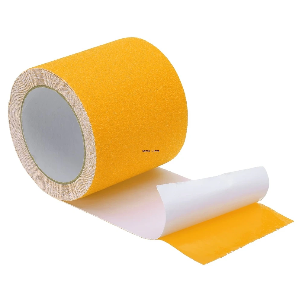 

4inch*16FT Anti Slip Traction Tapes Yellow Self-Adhesive Safety Strips Waterproof Safety Walk Non Skid Stickers For Stairs Steps