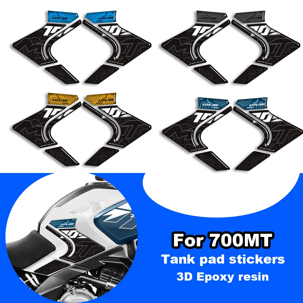 

Аксессуары MT700, 3D гелевая эпоксидная наклейка, комплект 3D защитной наклейки на бак мотоцикла для CF Moto 700MT MT700 MT700