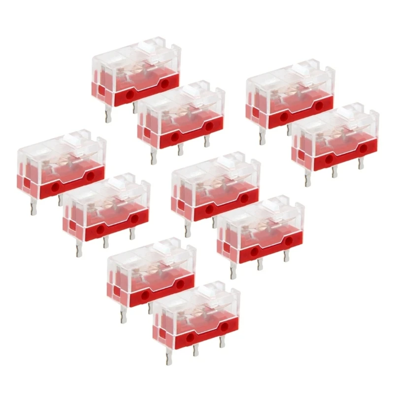 10Pcs Responsive 55GF Mouse MicroSwitches Mouse Button Limit Switches for Computer Peripherals