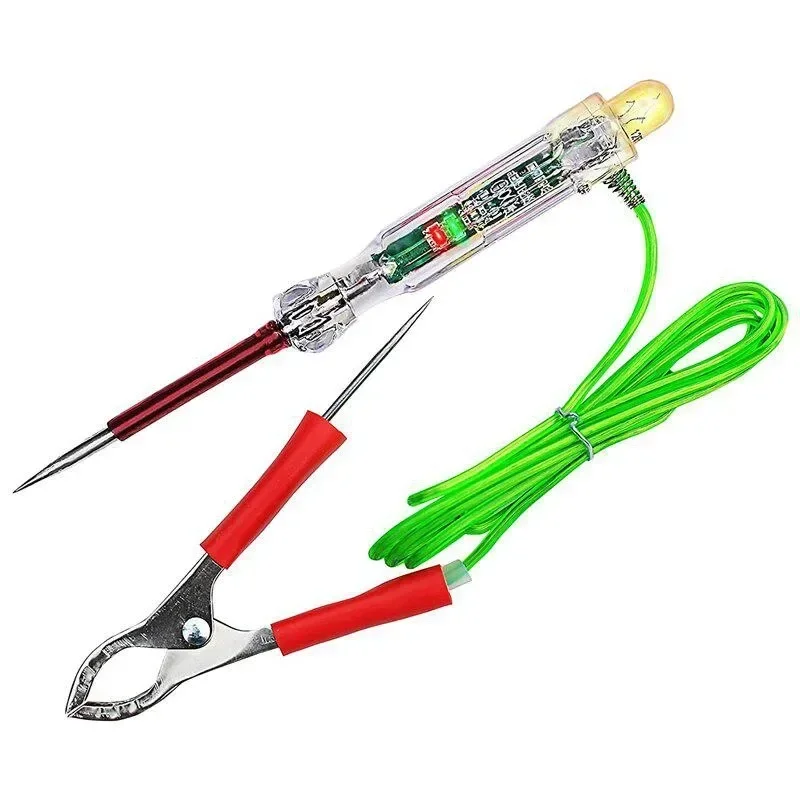 1 st Automotive LED Circuit Tester 6-24 V Testlicht met Dual Sondes 47 Inch Antivries Draad Alligator Clip voor Testen