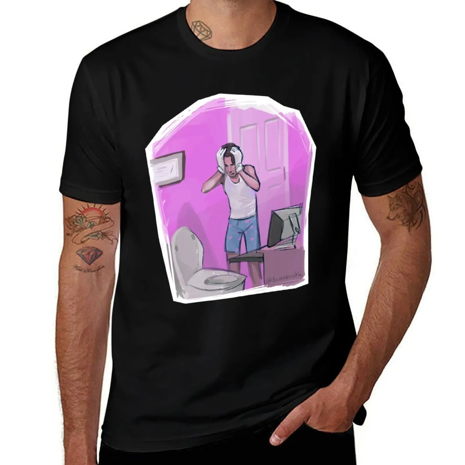 

Jerma Bathroom Breakdown T-Shirt g man t shirts for men black cotton t-shirt plain for man package T-Shirt