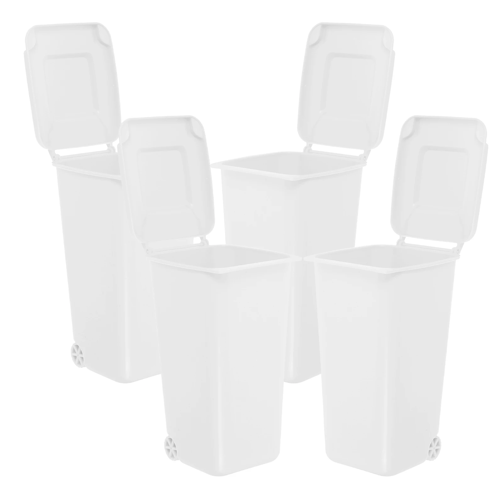 

4pcs Pen Holder Desktop Small Trash Can Mini Cartoon Office Bin Desk Garbage Creative Stationery Storage Organizer