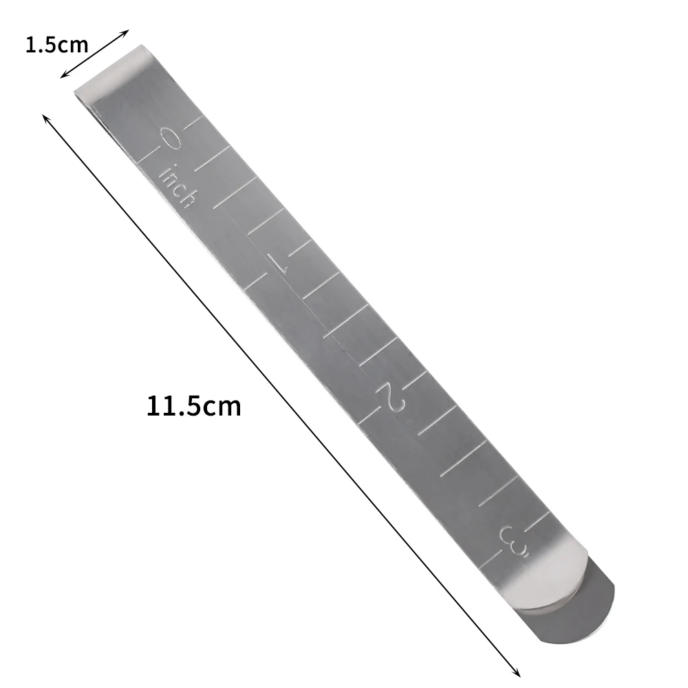 4/8 szt. Metalowy klips do zaciskania do szycia linijka ze stali nierdzewnej klipsy pomiarowe do owijania ubrań spódnice kurtynowe do naszycia
