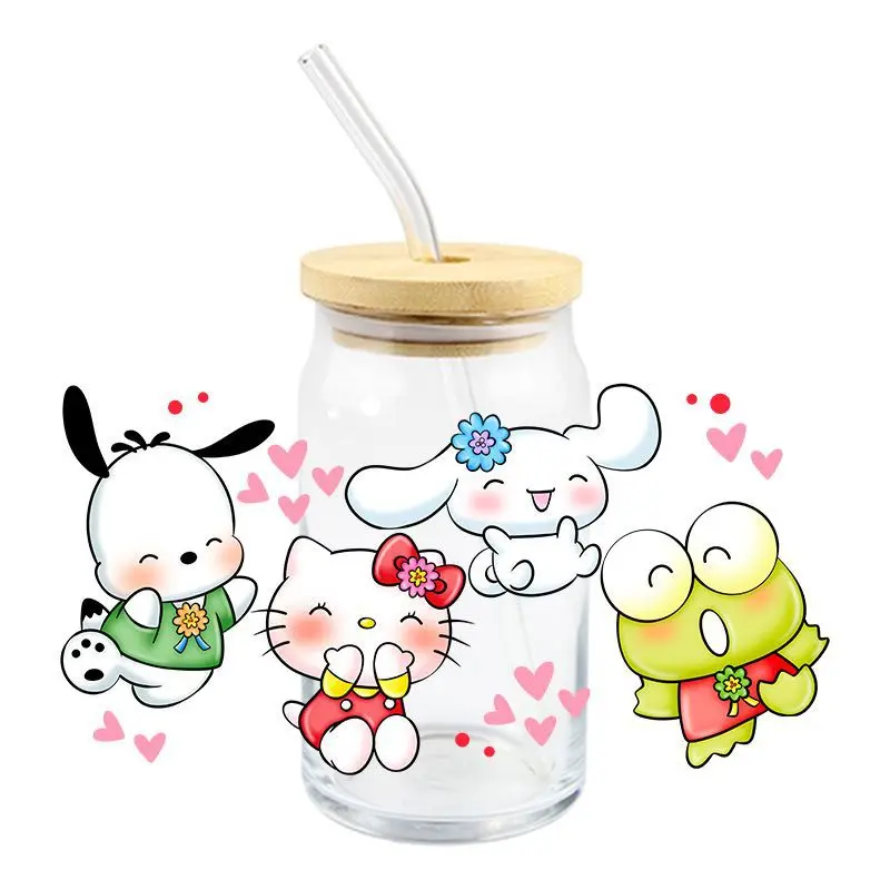 سانريو مرحبا كيتي كورومي ملصق كوب ، زجاج مائي ، ملصق ذاتي اللصق ، شارات نقل مقاومة للماء ، كرتون لطيف ، DIY ، uf ، DTF #4