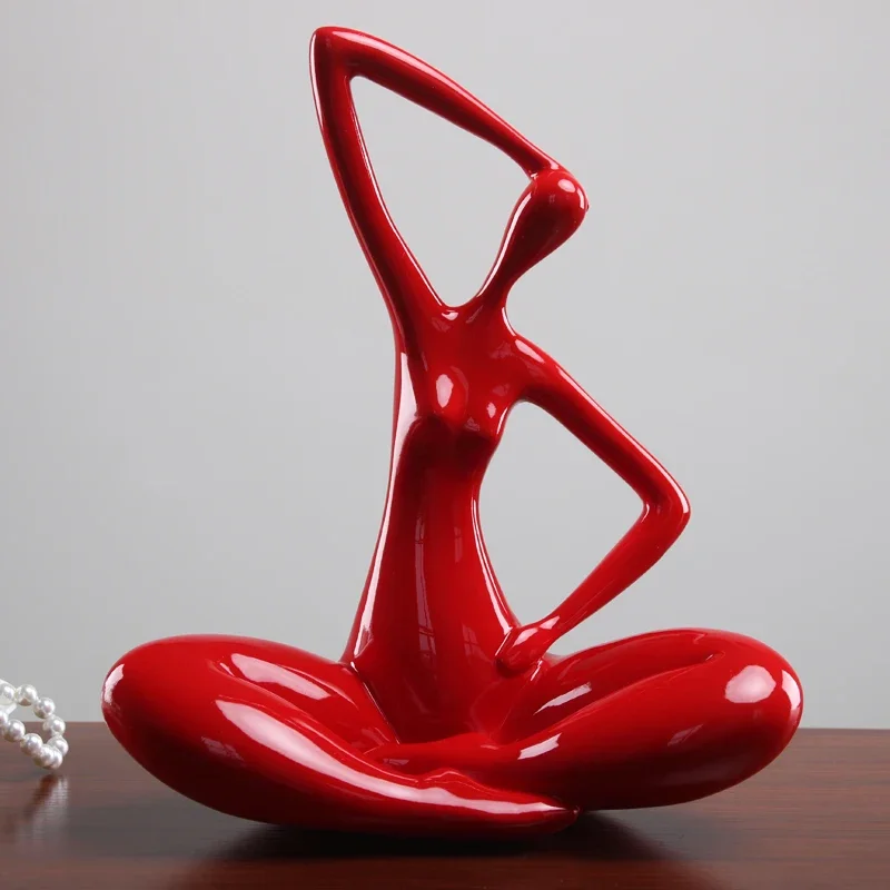 Modern Resin Creative Beauty Body Sculpture Crafts Resin Yoga Girl Character Luxury Figurines High-end Gifts Home Decoration