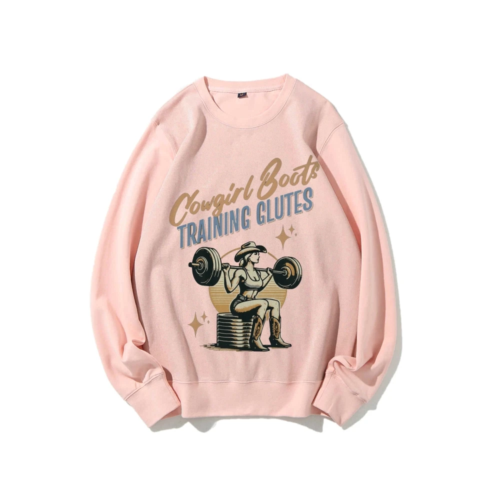 Trendy Cowgirl Sweatshirt Western Themed Cowgirl Training Sweatshirt Retro Country Girls Sweatshirt Women Pullover Jumper