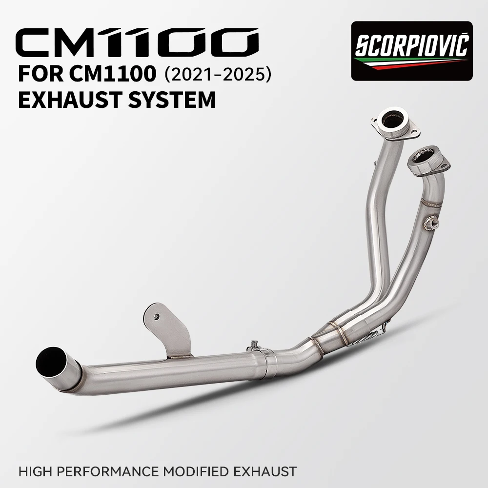 for Africa Twin 1100 2020-2025 CRF1100L CRF1100 Motorcycle Exhaust Header Link Pipe Escape Performance Upgrade