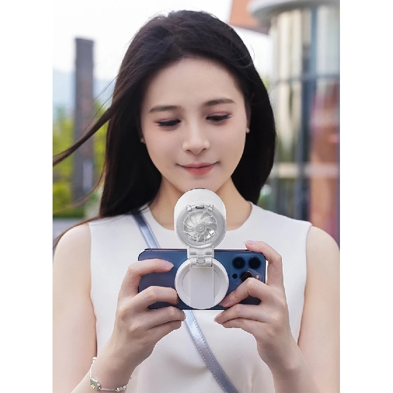 

Складной мини-вентилятор 5-в-1, магнитный кулер для телефона со светодиодной подсветкой, портативный и настольный 2-в-1, перезаряжаемый через USB портативный вентилятор