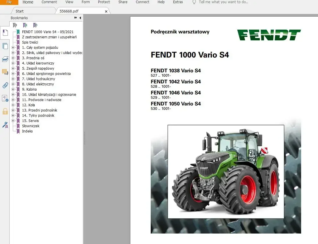 SpecDiag FENDT TRACTOR 9.4 GB PDF Updated 2023 Polish Language Diagrams, Operator & Workshop Manuals