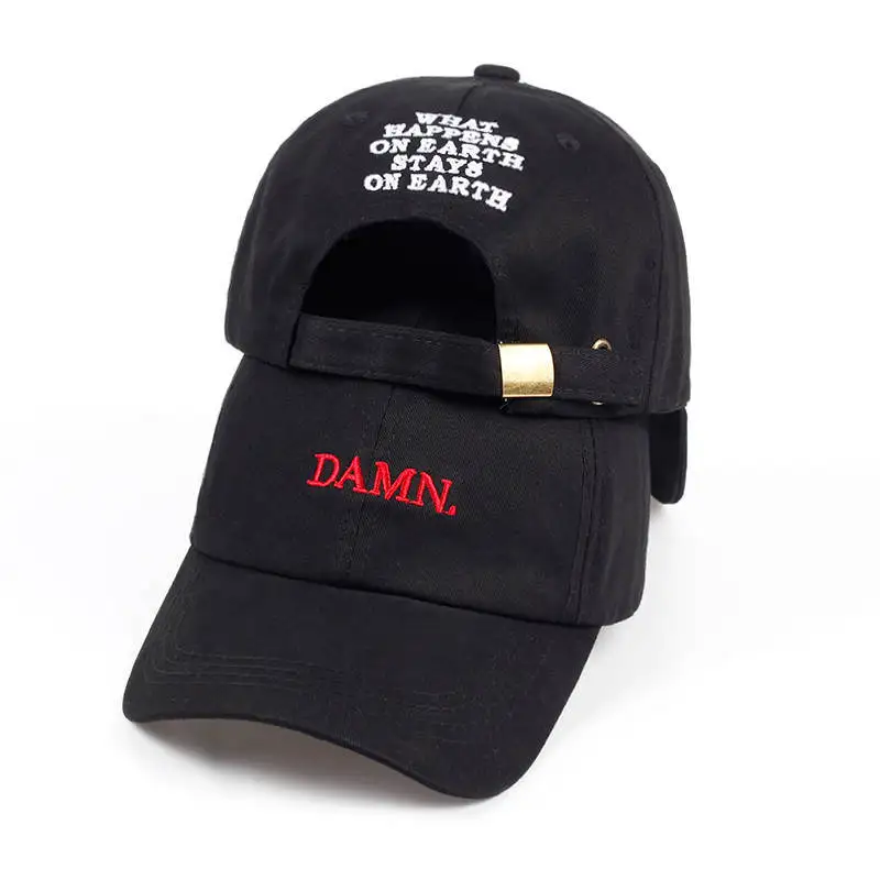 New Unisex Spring summer DAMN Hats Embroidered Earth Dad Hat Hip Hop cap Kendrick lamar Rapper Snapback hats Baseball Cap