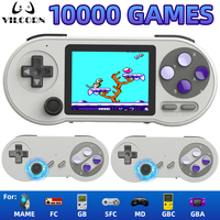 3 inch IPS Screen Handheld Game Console Mini Portable Game Player Built-in 10000+ Retro Games with Rocker Gamepad