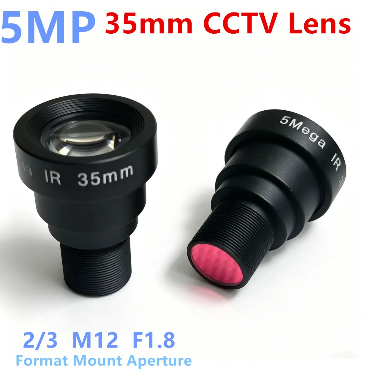 35mm 5MP CCTV Lens M12 Mount 2/3