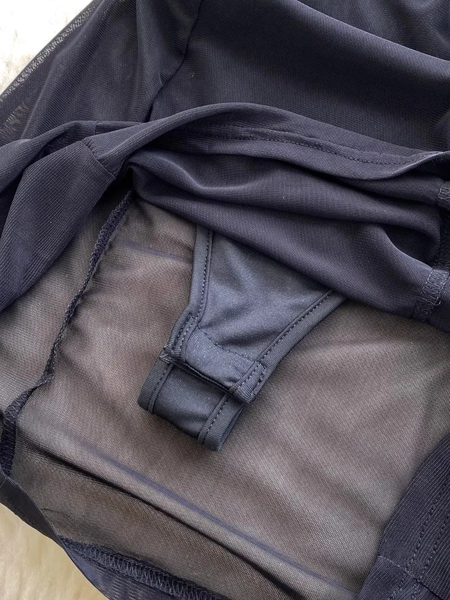 Foamlina セクシーなブラックメッシュボディコンショートドレスヨーロッパの新しい女性 2025 夏ホットガールスリムフィットエレガントなミニドレス