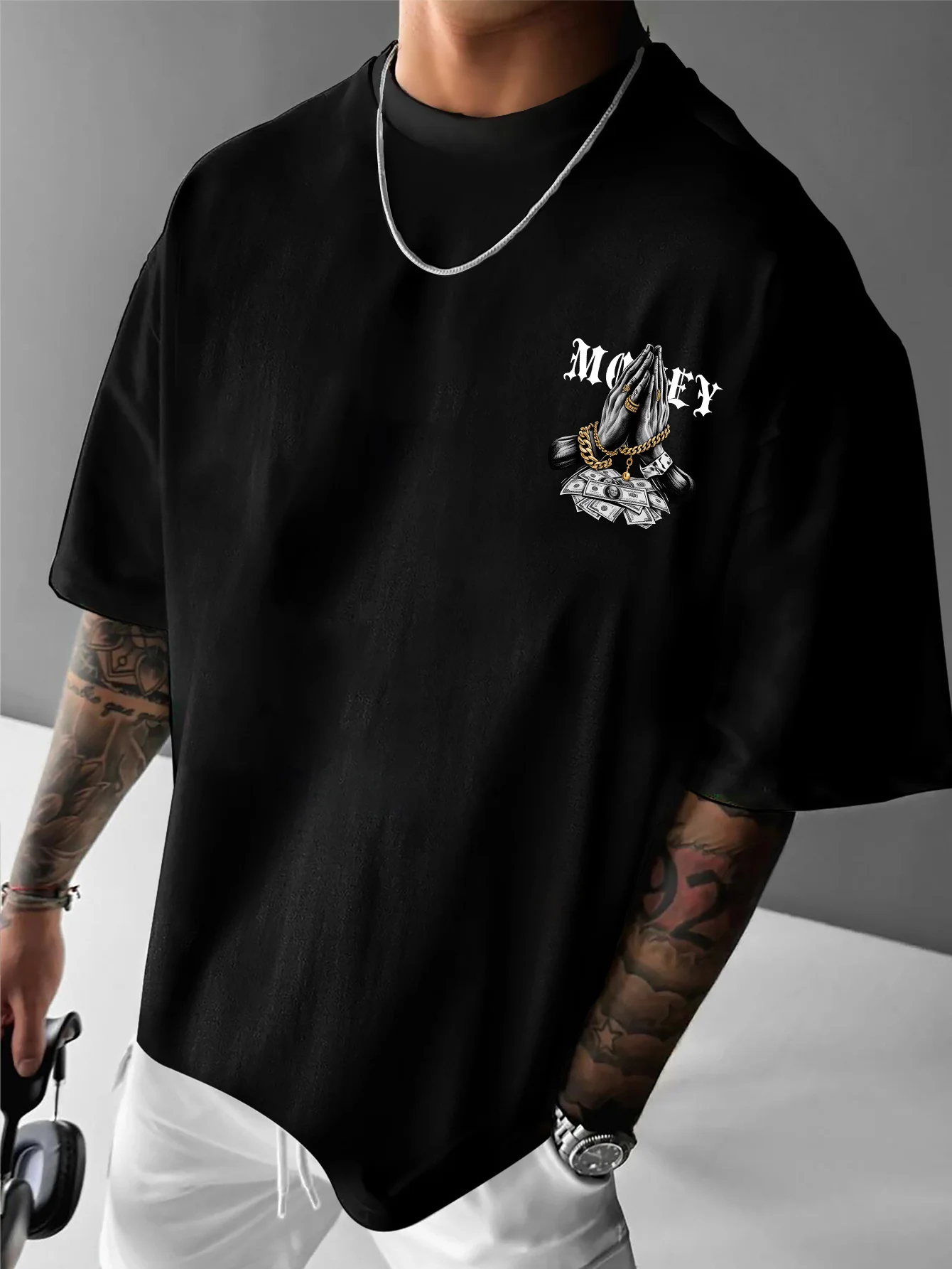 Men 180g Pure Cotton Tee Classic Retro Versatile Street Apparel