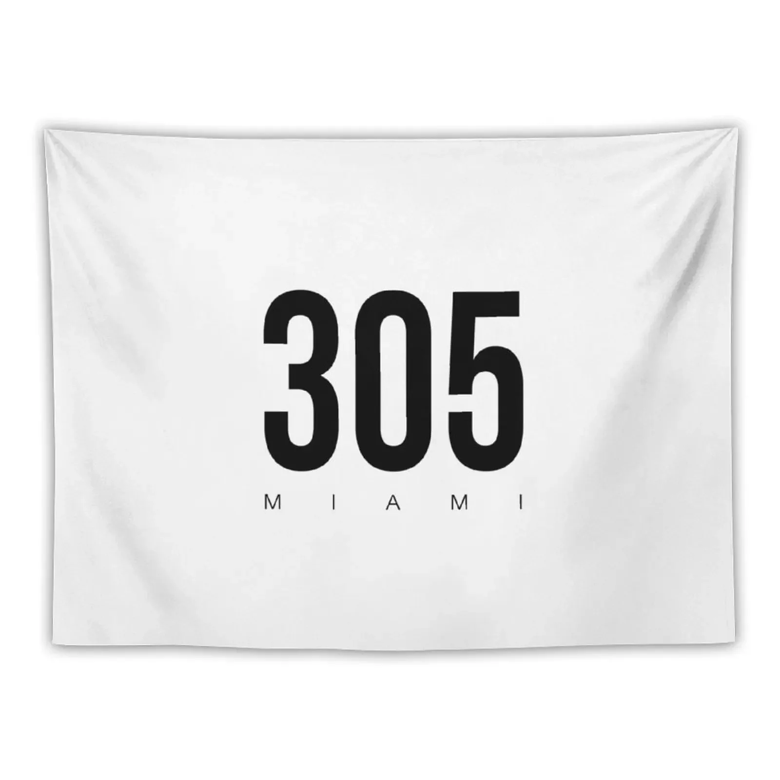 Miami, FL - 305 Area Code Tapestry Wall Tapestries Decorative Wall Murals Cute Room Things Outdoor Decor Tapestry