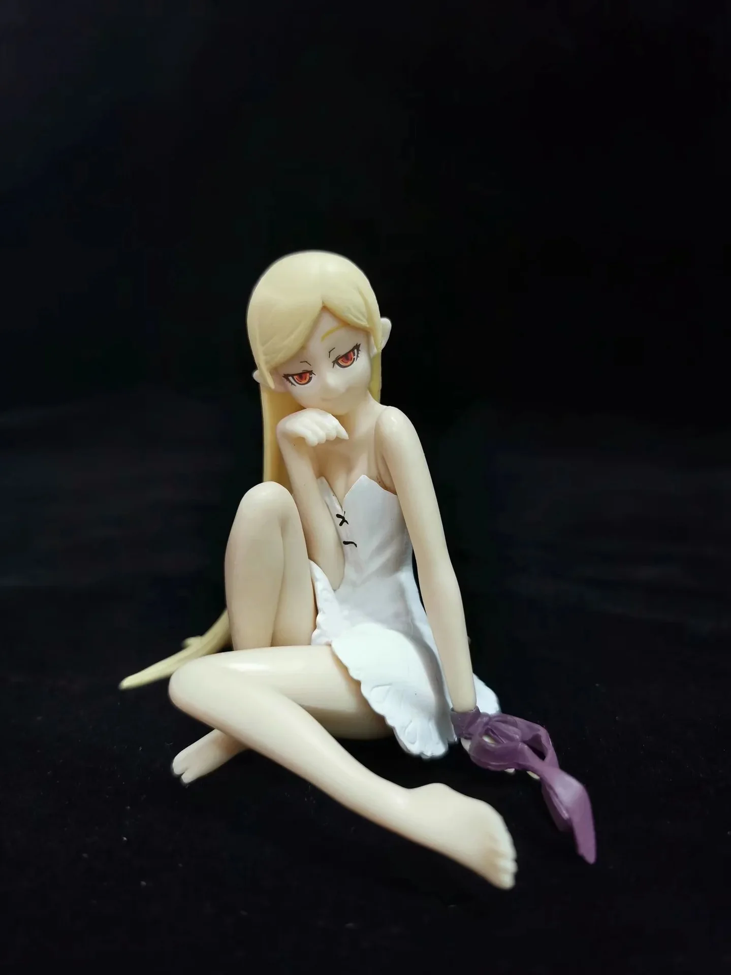 Japan Comic Anime Statue Story Monogatari Series Oshino Shinobu Sit Sexy Figure Model Toy