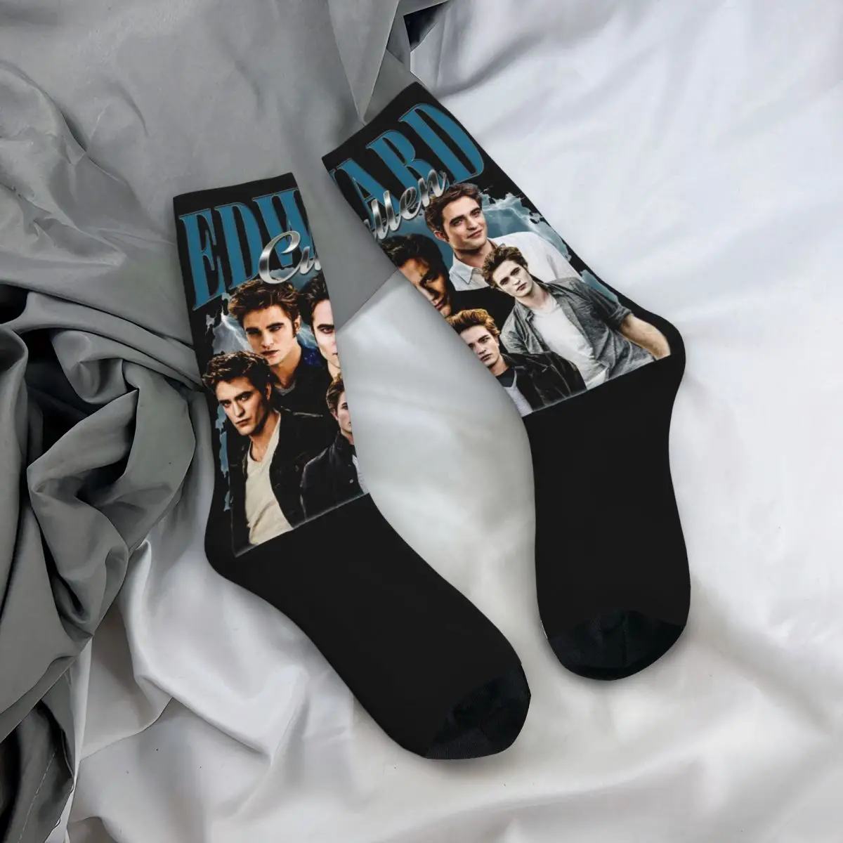 Winter Warm Harajuku Unisex Vintage Edward Cullen Retro 90 Homage Twilight Socks Robert Pattinson Sweat Absorbing Socks