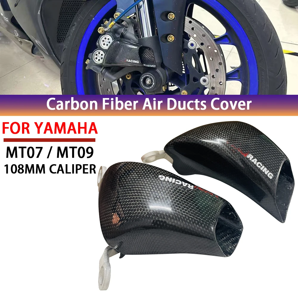 

Moto in fibra di carbonio condotti aria 108MM pinza radiatore copertura per YAMAHA R6 Tenere 700 FZ6 FZ1 MT07 MT09 R1 R3 R7 YZF