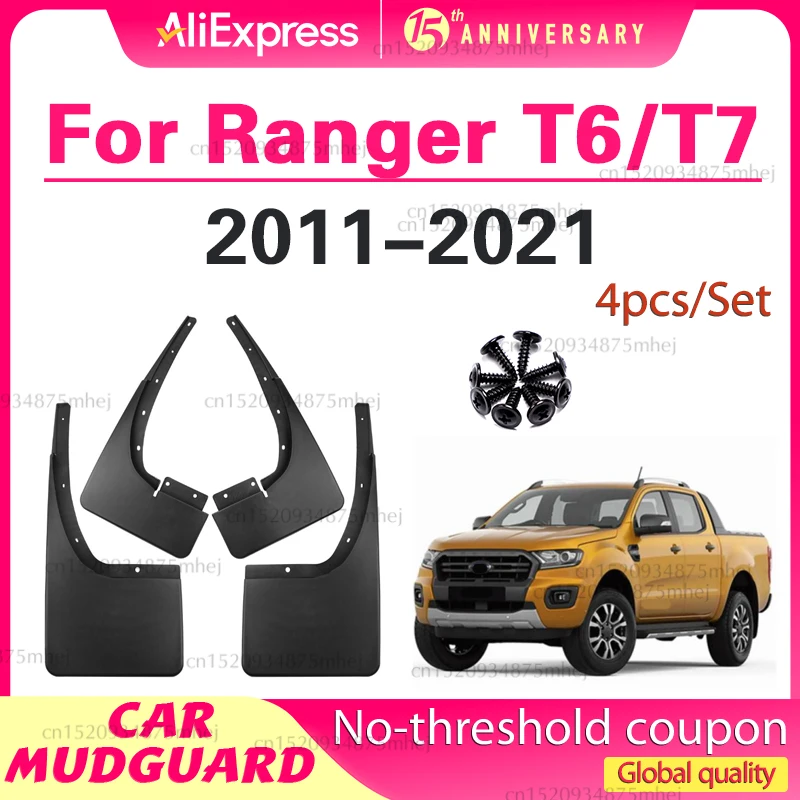 Para ford ranger t6/t7 2011 - 2021 2012 2013 2014 2015 2016 2017 2018 fender paralama mud flaps guarda respingo flap paralama carro