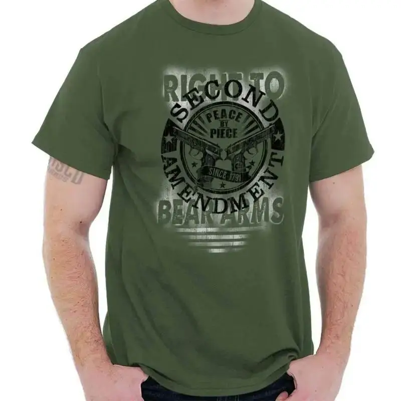 Vintage Second Amendment Right To Bear Arms Womens or Mens Crewneck T Shirt Tee