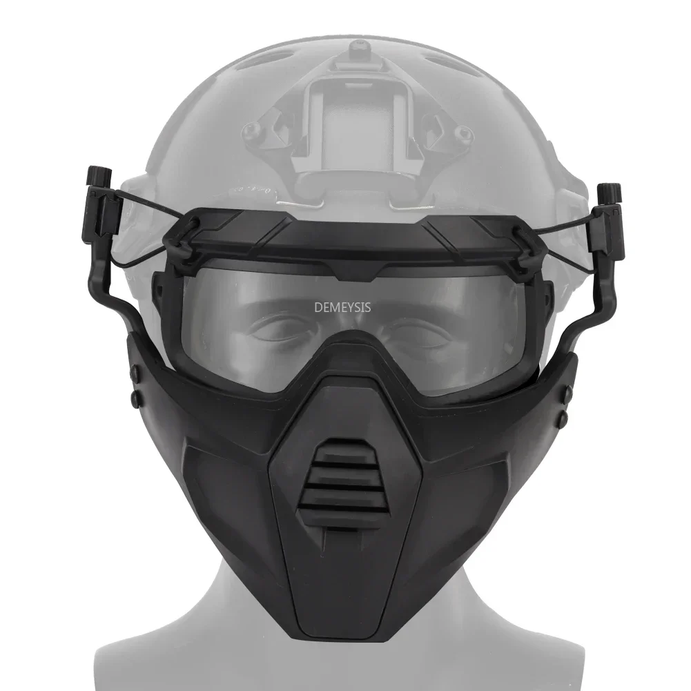 Maschera tattica con occhiali Set Cs Wargame Maschere protettive di sicurezza da tiro Airsoft Paintball Accessori da combattimento