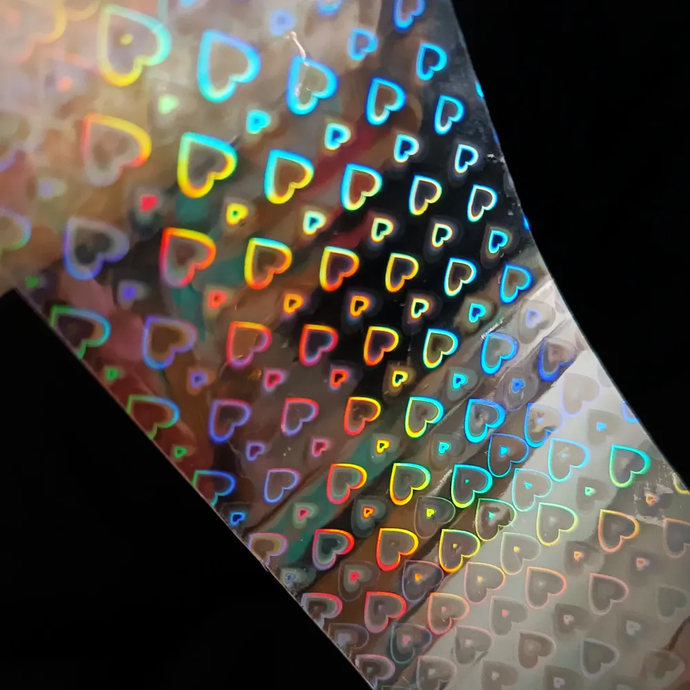 100x4cm Holographische Nagel Aufkleber Für Design DIY Nail art Transfer Folien Laser Gebrochenes Glas Aufkleber Maniküre film