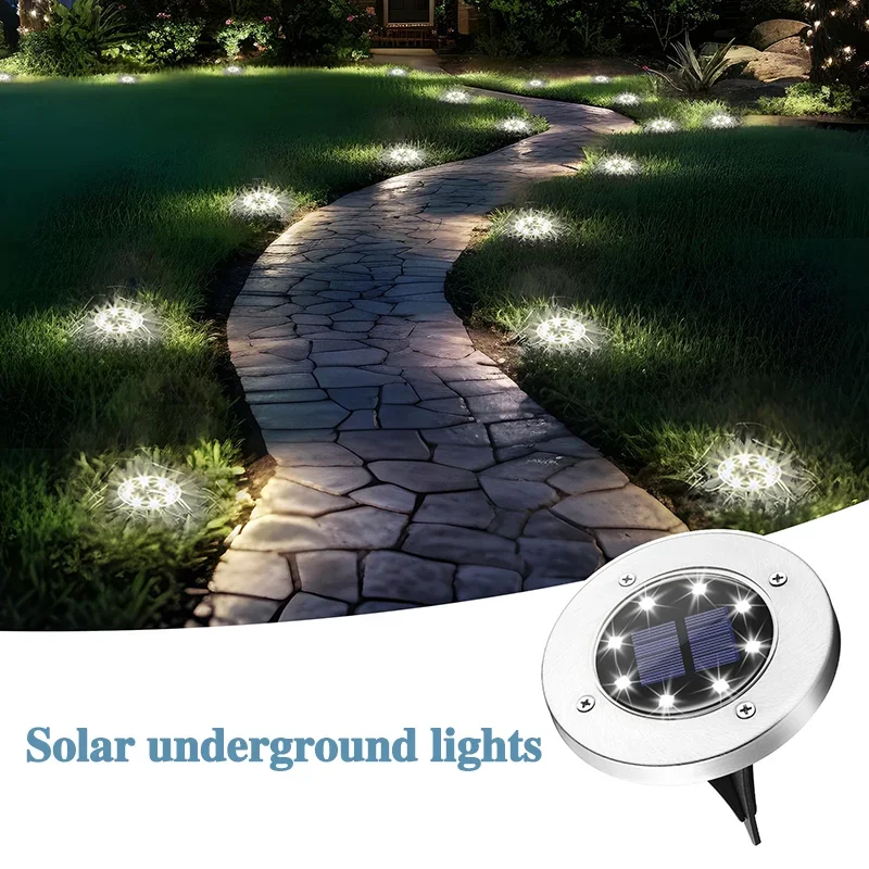 

LED Solar Underground Lights, Outdoor Garden Lawn Decoration Atmosphere Floor Lights, Rainproof Landscape Lighting Garden Lights