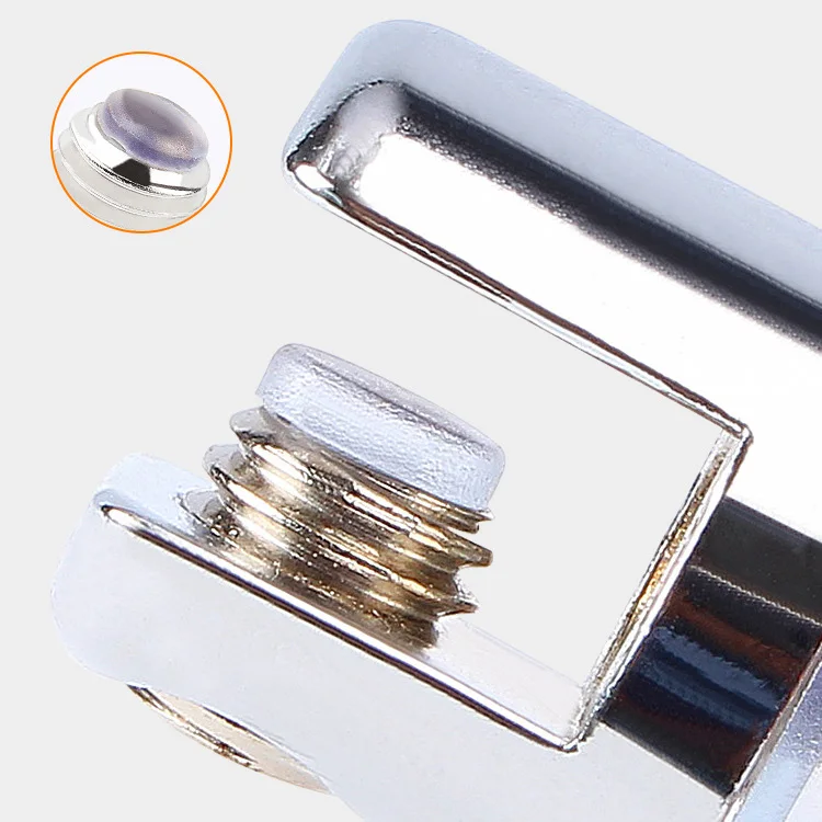Abrazadera de vidrio, Clip de vidrio ajustable, soporte de abrazadera para estante, soporte de montaje plano