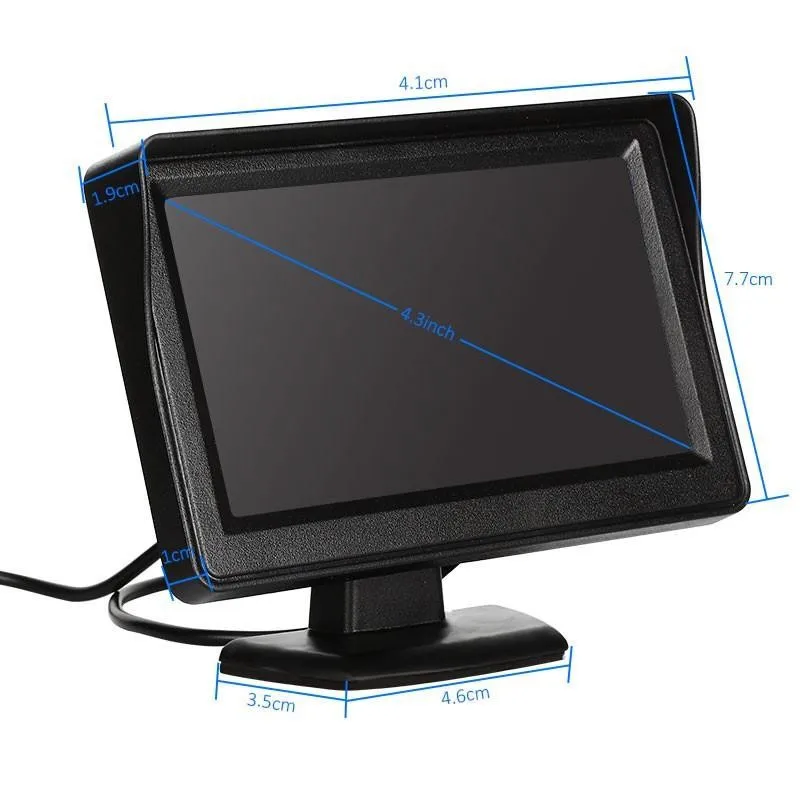 5 inch TFT LCD screen Car Monitor HD800*480 Reversing Parking Monitor with 2 video input,Rearview camera optional