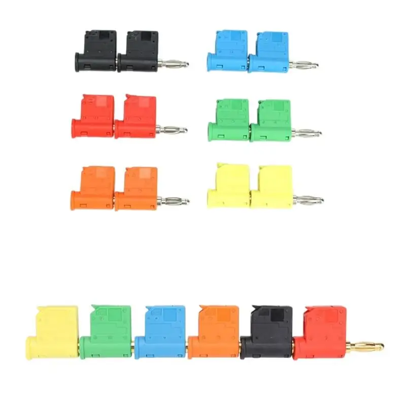 New 1/5Pcs 24A High Current Quick Wire Connector 4mm Solderless Banana Plug Audio Speakers Amplifier Direct Insertion Connectors