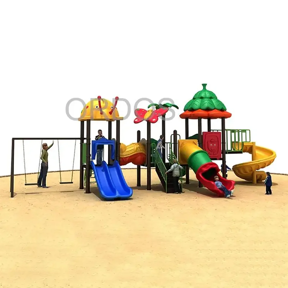 Outdoor Amusement Park Children Plastic Slide Play Combination Equipment