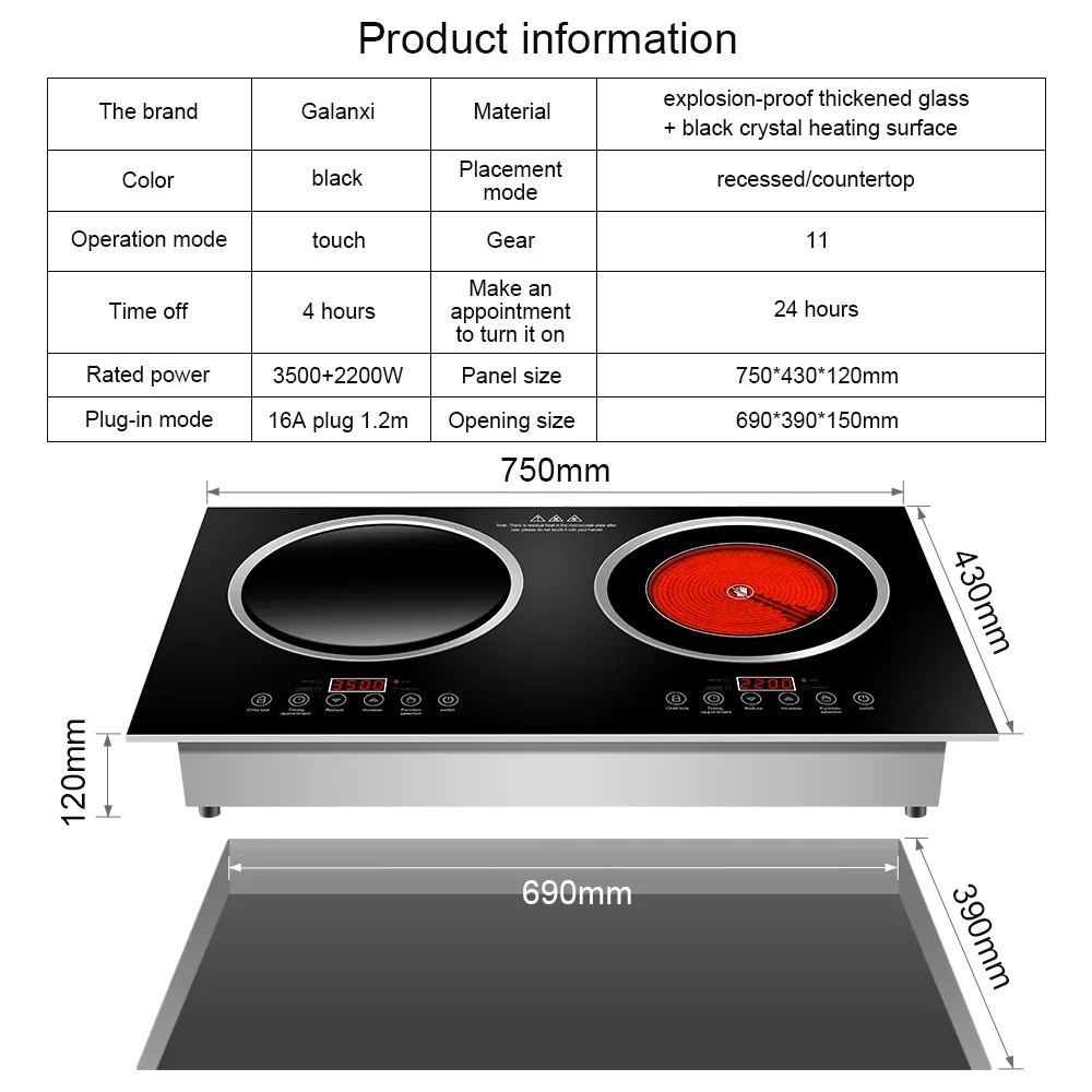 Manufacturer Wholesale 3500w Commercial Magnetic Induction Cooker