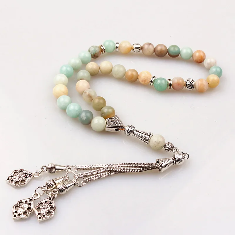 Tasbih Premium Muslim Prayer Beads Made with Natural Stone Beads for Daily Misbaha and Meditation