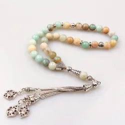 Perline di preghiera musulmane Tasbih Premium realizzate con perline di pietra naturale per Misbaha quotidiano e meditazione