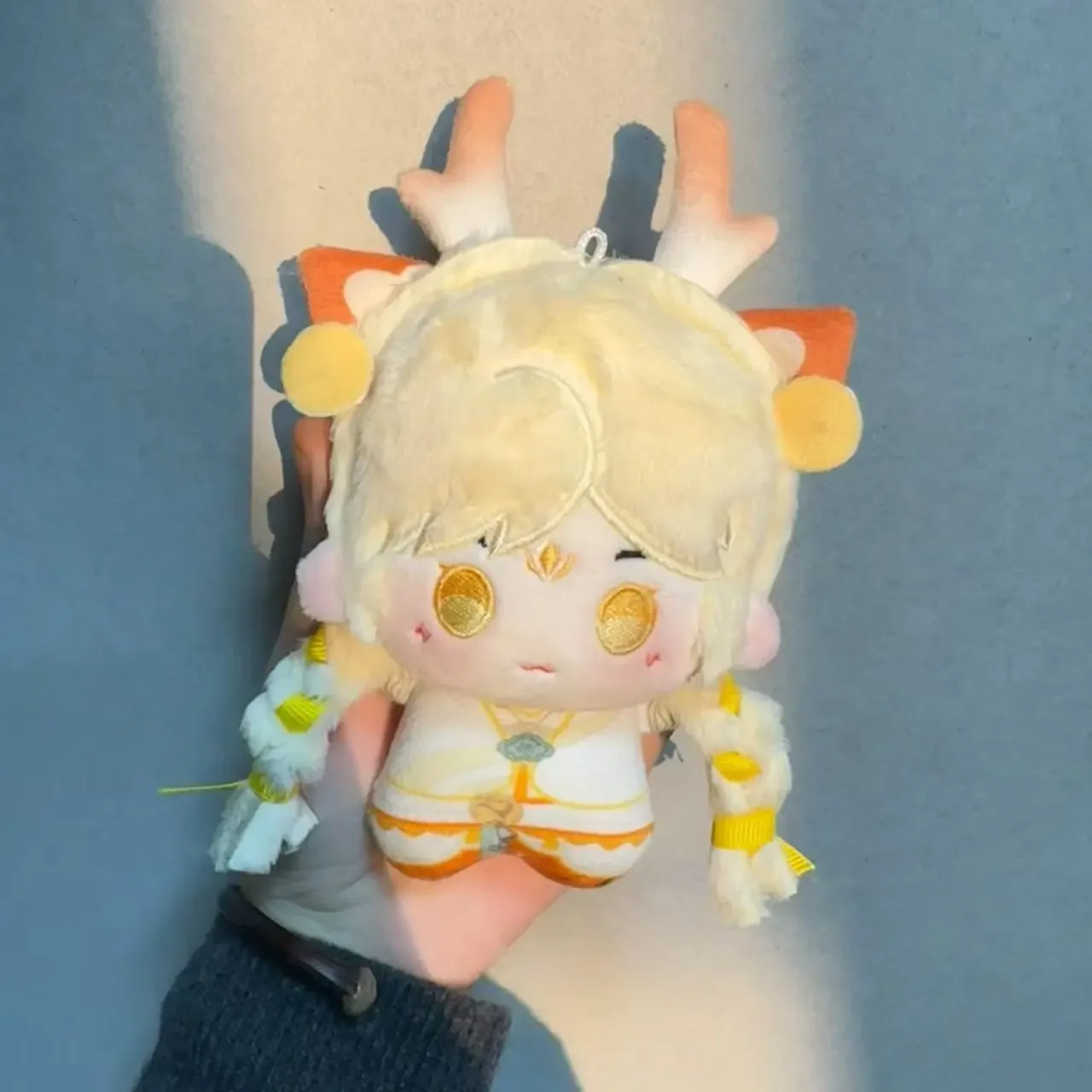 Stuffed 10cm Game Supernatural Task Force A Nian Plush Adventure Anime Figure Cosplay Backpack Keychain Doll Toys Gifts for Fan