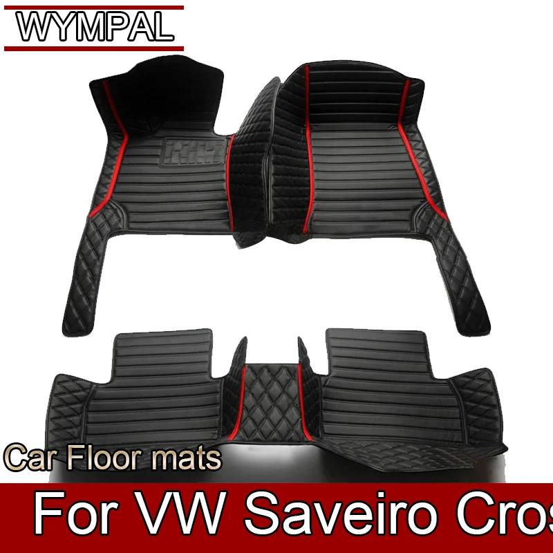 Custom Fit Automotive Car Floor Mats For VW Saveiro Cross G5 5U 2009~2017 Luxury Leather Men Women Full Coverage