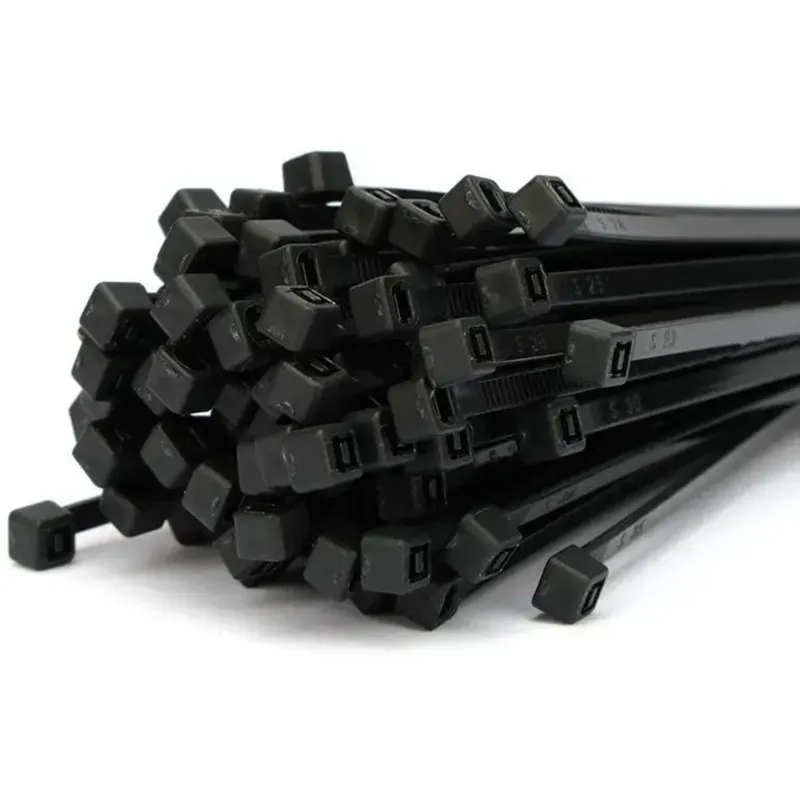 ABUI-Cable Ties 400Mm X 7.6Mm, Black Nylon Zip Ties (100 Pcs) - Durable, UV Resistant, Ideal For Organizing Cables And Wires