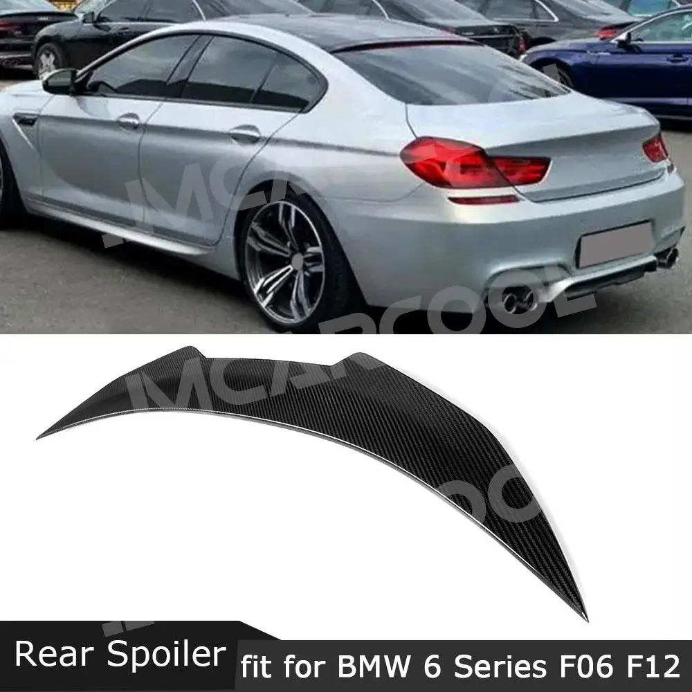 

Rear Trunk Spoiler for BMW 6 Series F06 F12 Sedan 2012-2017 Dry Carbon Fiber Car Boot Duck Spoiler Lid Wing Car Styling