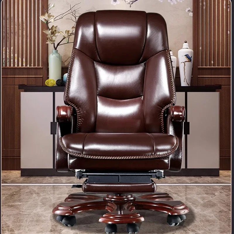 Trono ergonomico Sedia da ufficio Bracciolo in pelle Trucco pigro economico Comoda sedia da ufficio Rilassante Sillas De Oficina Mobili per la casa