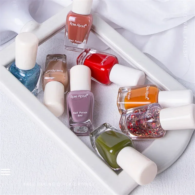 Esmalte de uñas a base de agua, purpurina, lentejuelas, larga duración, Tearable, saludable, secado rápido, Nude, 40 colores