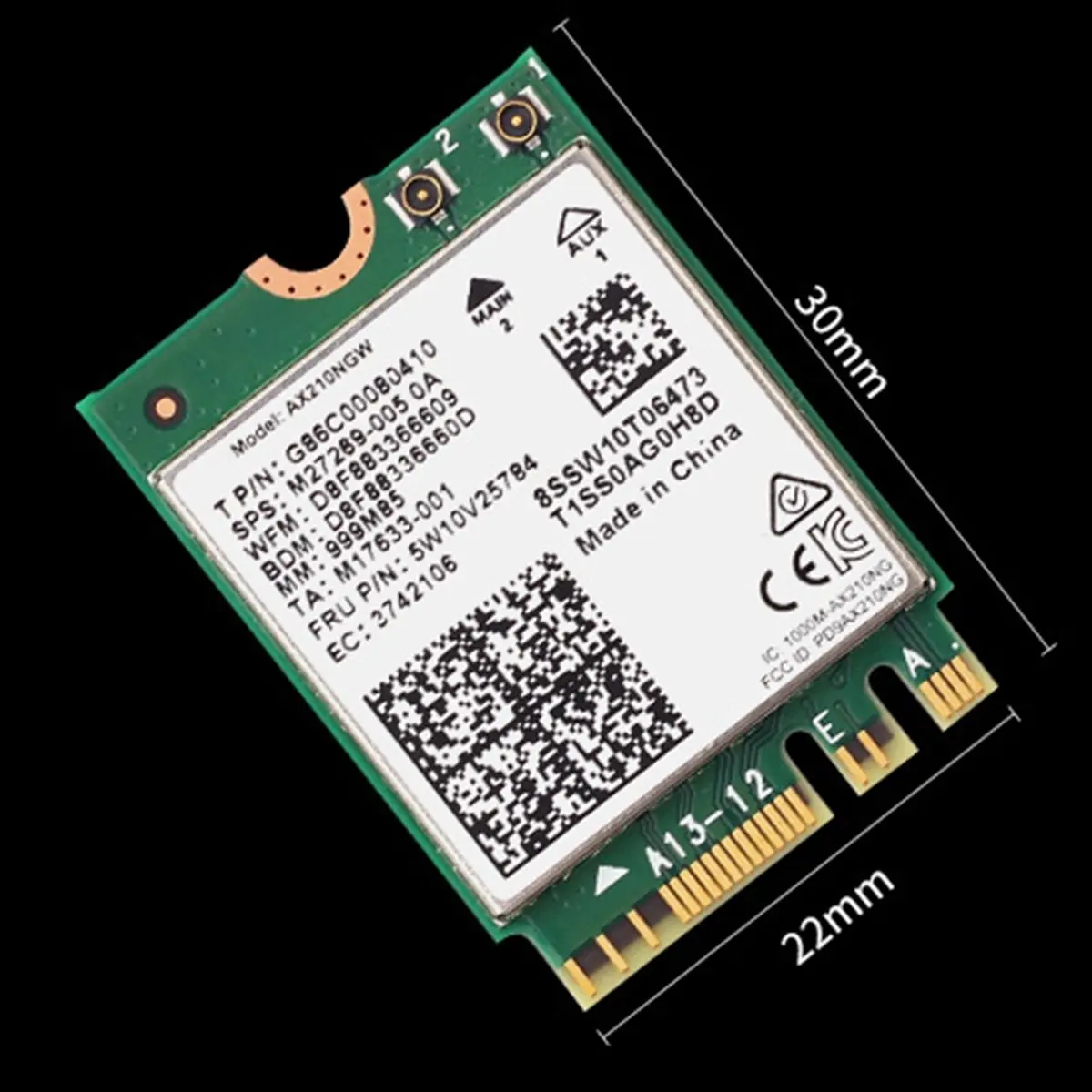 828 AX210NGW Card+WIFI6E Magnetic Antenna 2.4G/5G/6Ghz Tri-Band Bluetooth 5.3 Adapter 5374Mbps Laptop Wireless Network Card