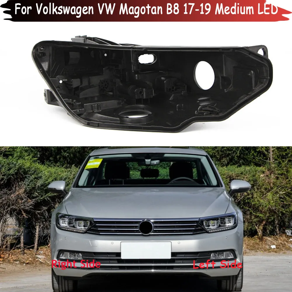 Headlight Base For Volkswagen VW Magotan B8 2017 2018 2019 Medium LED Headlamp House Rear Base Headlight Back House Lamp Shell