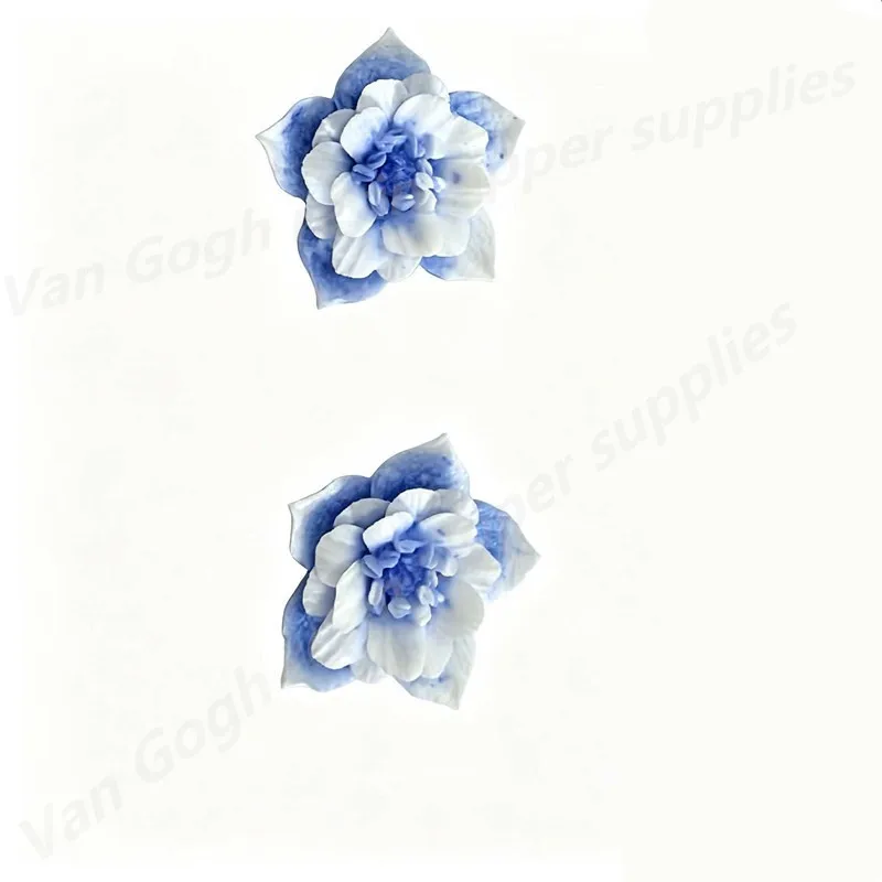 5 Stück Mix Neue Niedliche Harz-Blumen-Serie Flache Rückseite Scrapbooking DIY Schmuck Bastelzubehör Dekoration – Detail 2