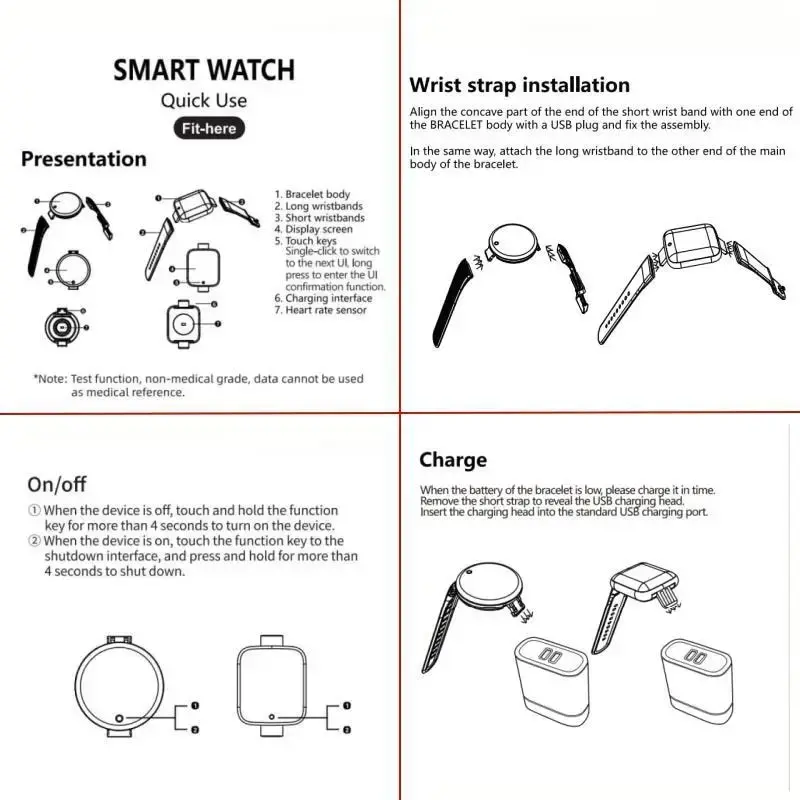 Relógio inteligente multifunções para homens e mulheres, pedômetro real, smartwatch esportivo para crianças, controle de mensagens e música, calorias passo