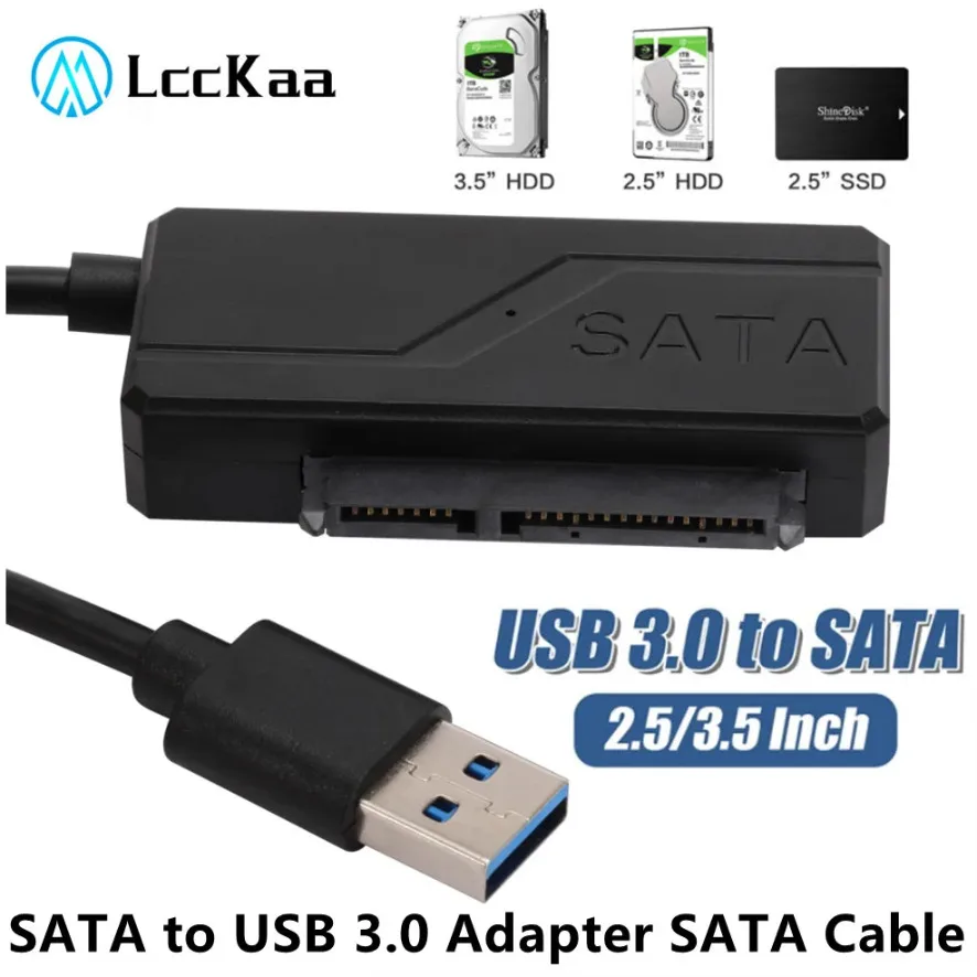 

Кабель SATA-USB 3.0 на 5 Гбит/с для 2,5 3,5-дюймового внешнего жесткого диска SSD SATA 7+15 22-контактный адаптер USB 3.0-кабель SATA